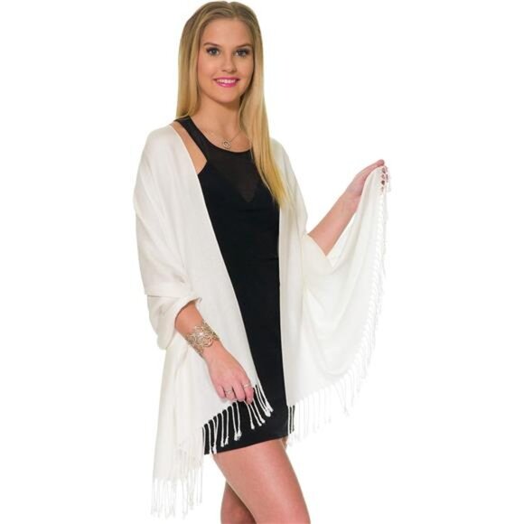 Pashmina Shawls and Wraps for Evening Dresses, Large Soft Pashminas Wedding - Picture 2 of 7